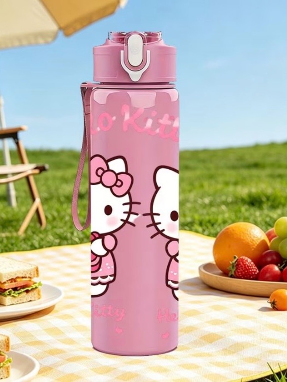 Sanrio Hello Kitty Pink Frosted 750ML/26Oz Water Bottle